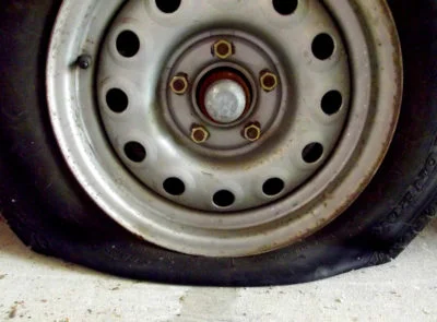 About 12 a close up of a tire