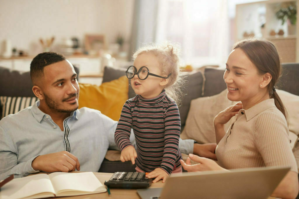 young family with a child